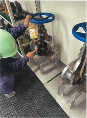 写真：玉形弁のカットモデル